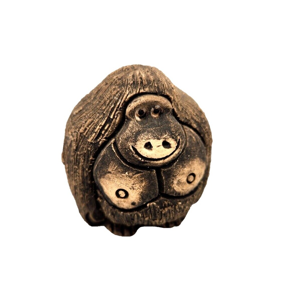 Artesania Rinconada Gorilla Figurine Carved Animal Vintage Art Uruguay